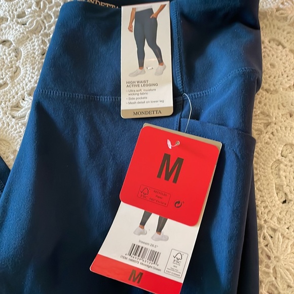 NWT Mondetta High Waist Leggings Blue Size M - Picture 2 of 3
